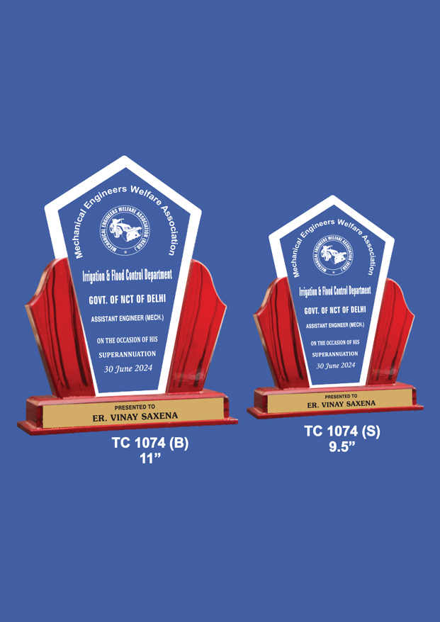 Acrylic Trophies manufacturer for Military Awards 