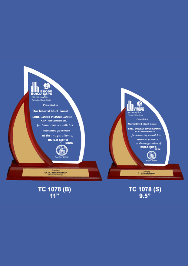 Acrylic Trophies maker for Police Awards 