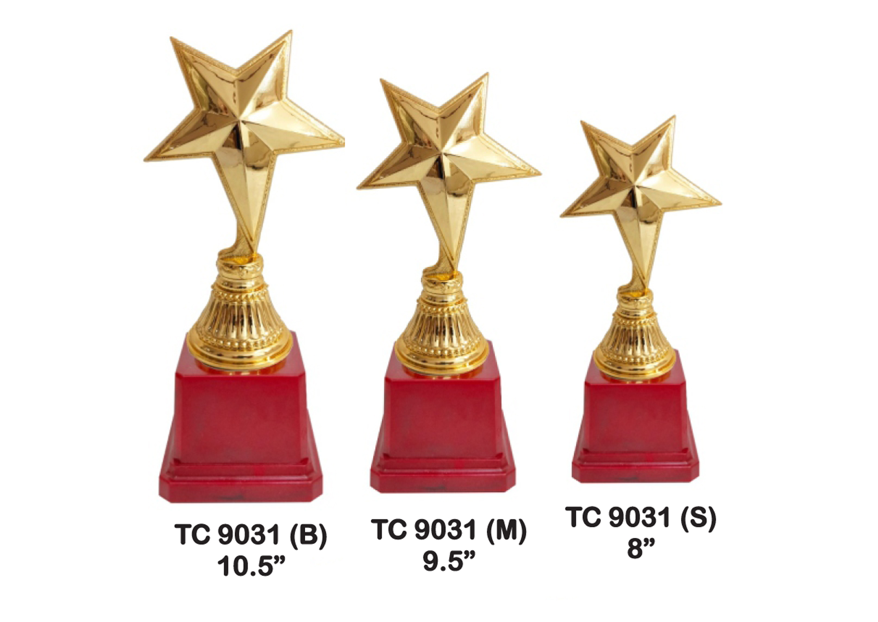 Flag Trophies with Red Base for sports day in Chandigarh