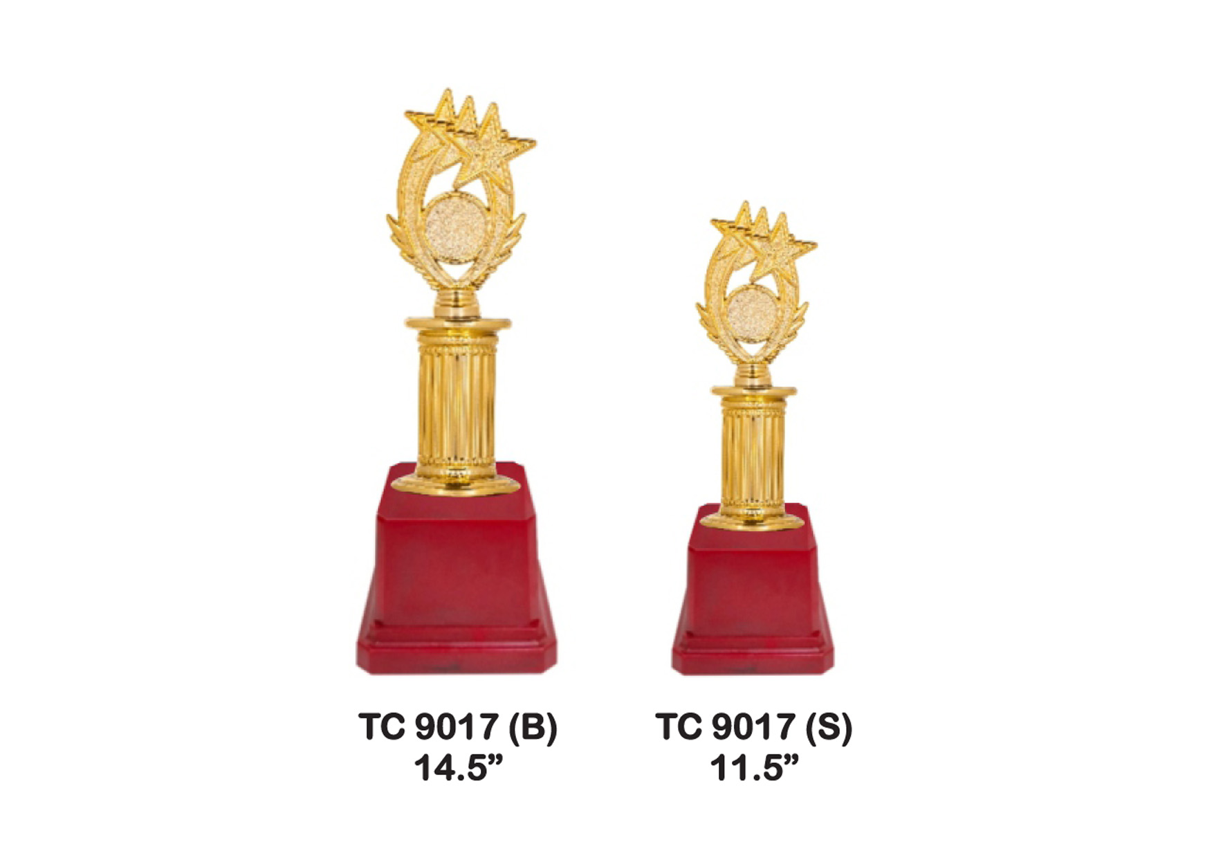 Flag Trophies with Red Base in Mumbai Marathons