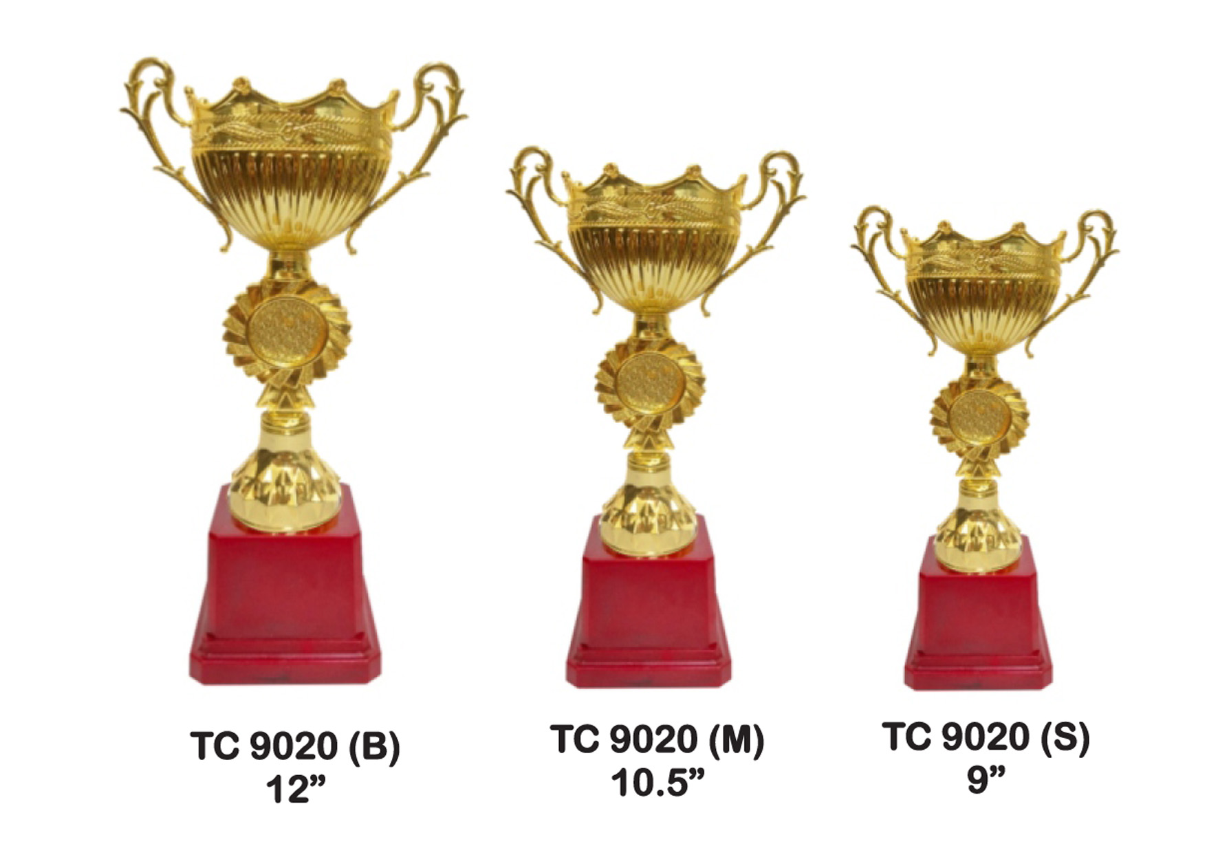 Flag Trophies with Red Base in Chennai Marathons